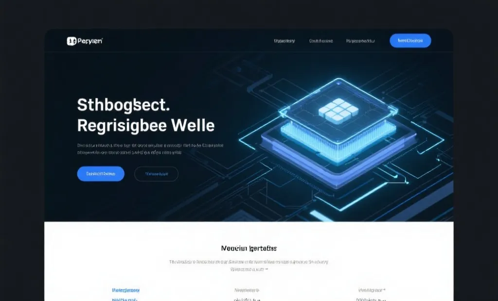 响应式网站布局示意，现代风格